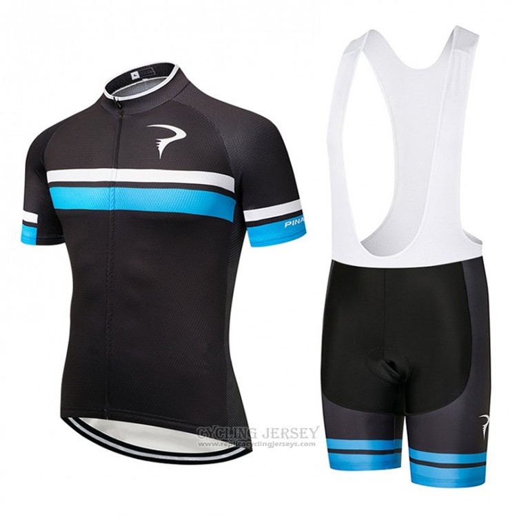 2018 Cycling Jersey Pinarello Black and Blue Short Sleeve and Bib Short ...