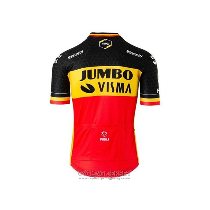2020 Cycling Jersey Jumbo Visma Black Yellow Red Short Sleeve And Bib ...